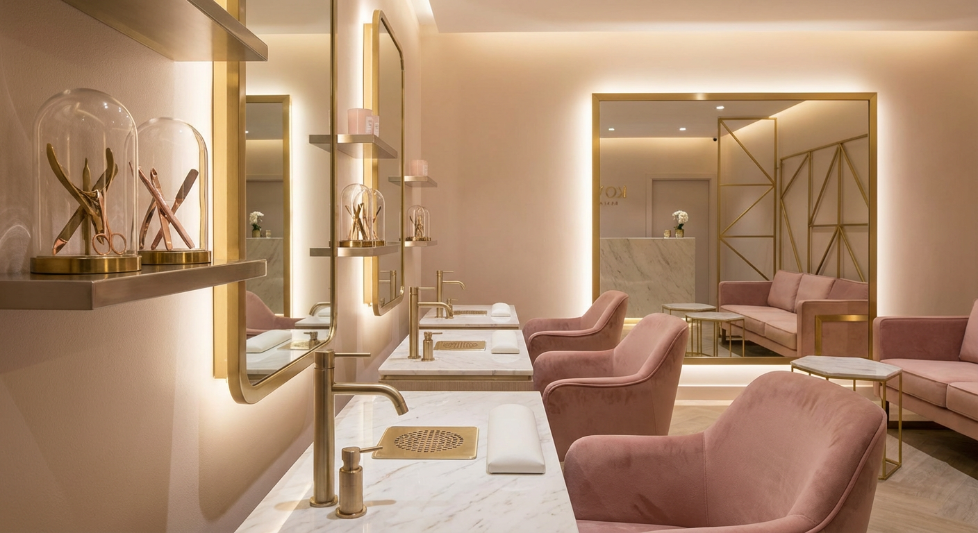 Luxury beauty salon interior