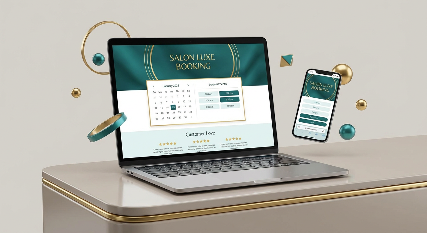 Professional website design mockup
